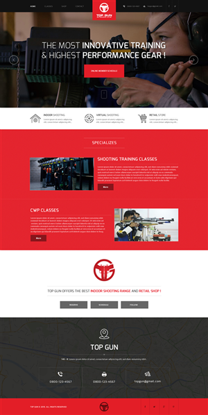 TOP GUN TRAINING- Shooting Range!!!And virtual shooting range!!!   | Diseño Web por Behriatech