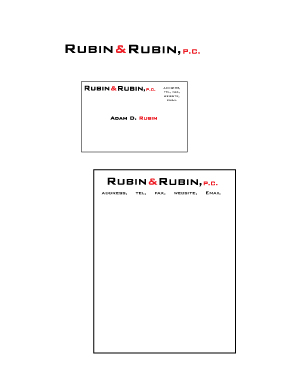 Stationery Design by hewerdinegraphics for Rubin & Rubin, P.C. | Design #8043