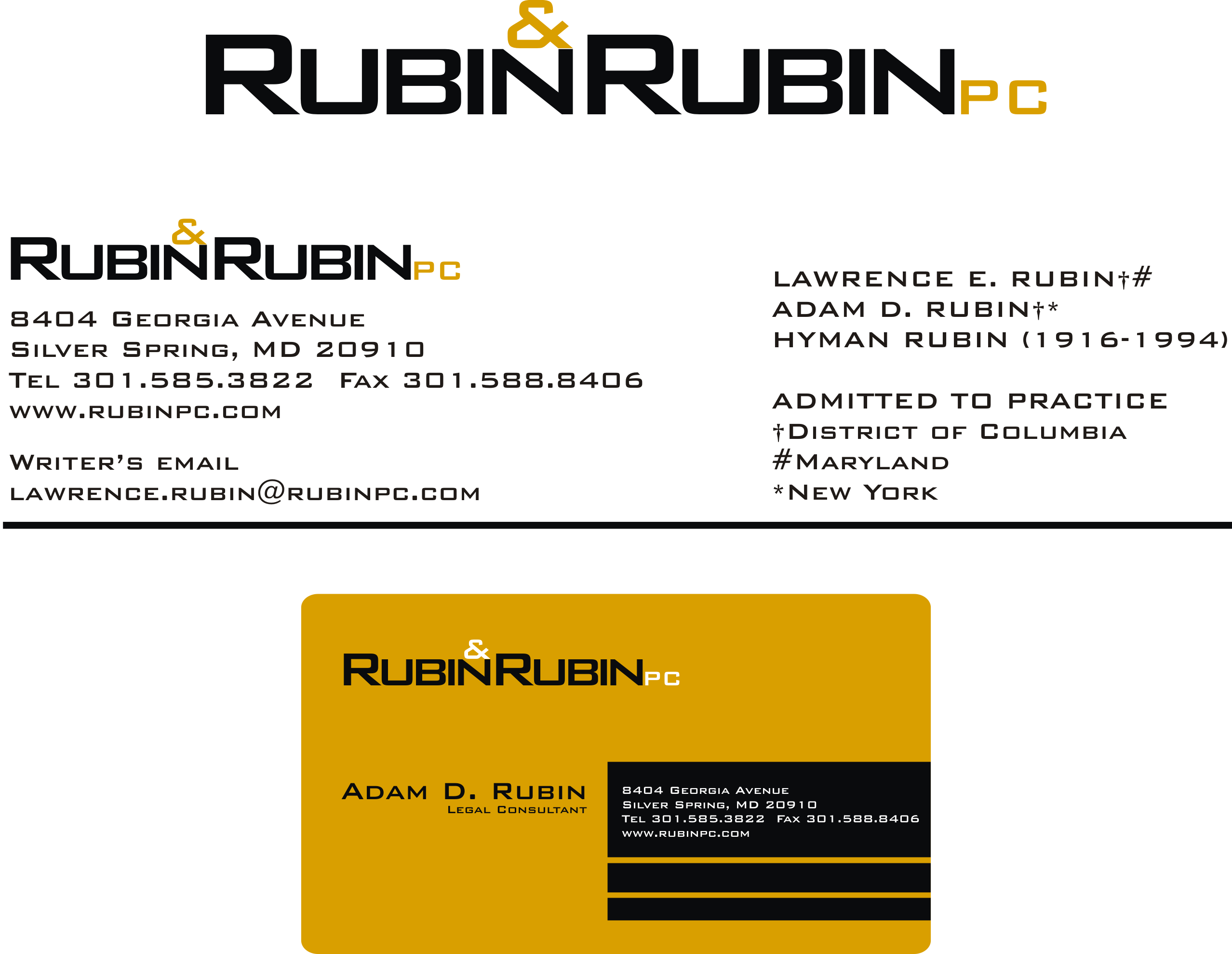 Stationery Design by SiddKidd for Rubin & Rubin, P.C. | Design #8168
