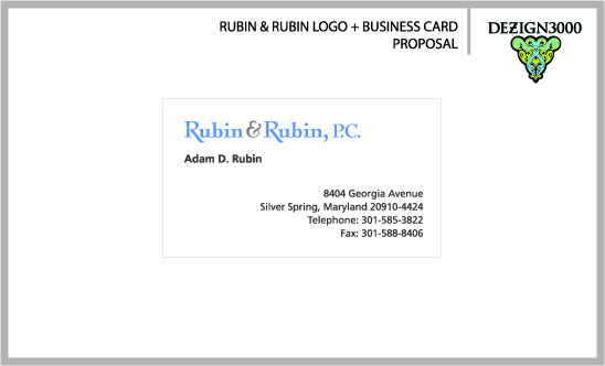 Stationery Design by DEZIGN 3000 for Rubin & Rubin, P.C. | Design #8022