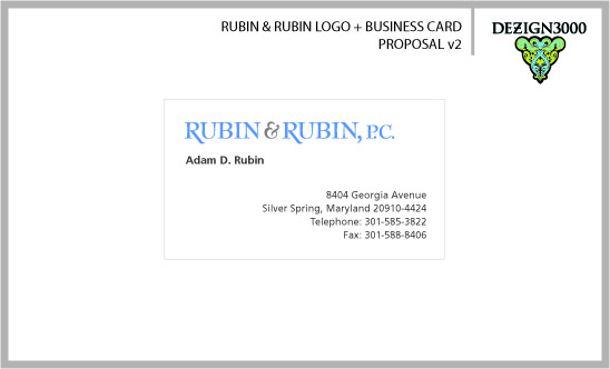 Stationery Design by DEZIGN 3000 for Rubin & Rubin, P.C. | Design #8025