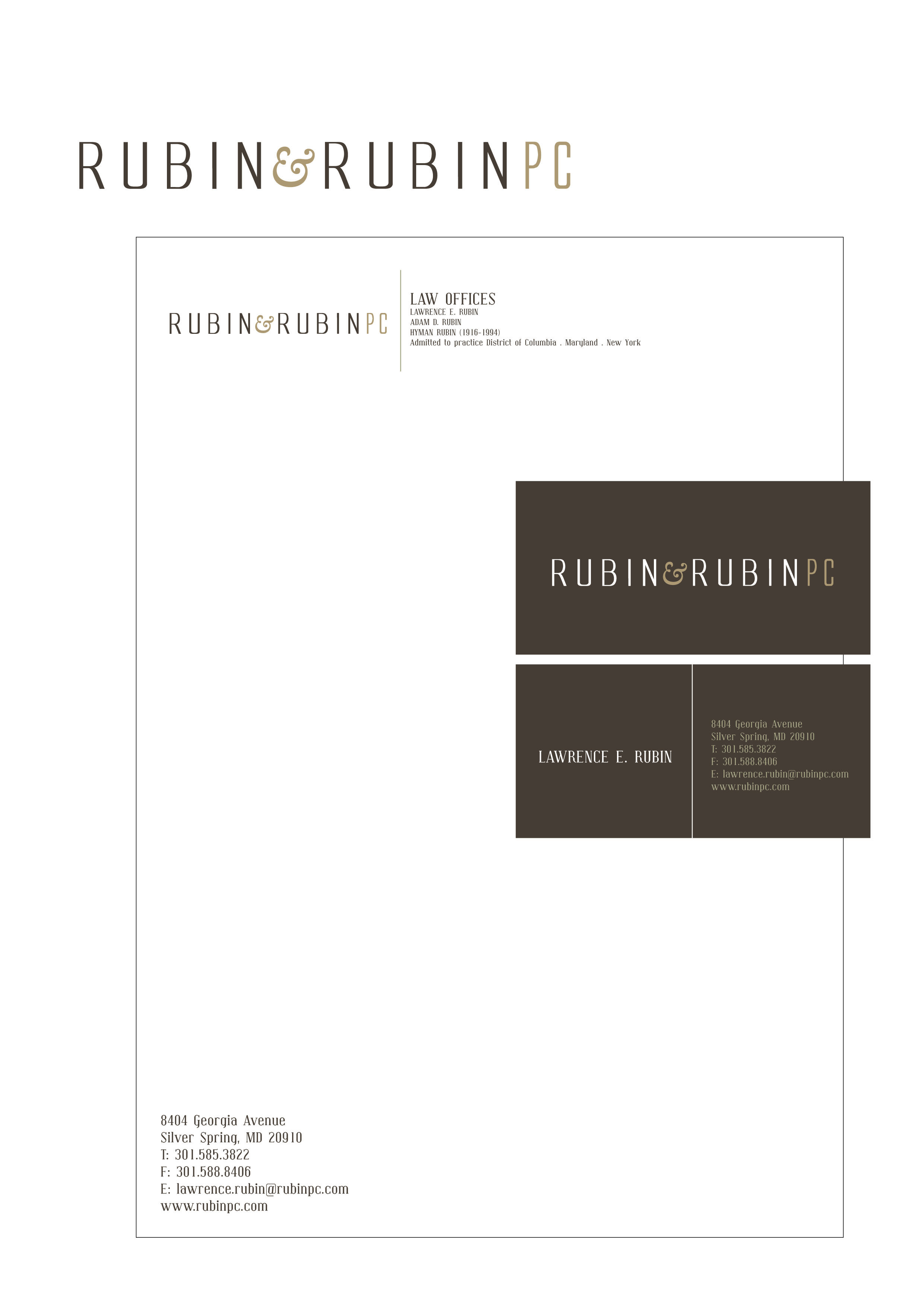 Stationery Design by 285 CREATIVE for Rubin & Rubin, P.C. | Design #8161