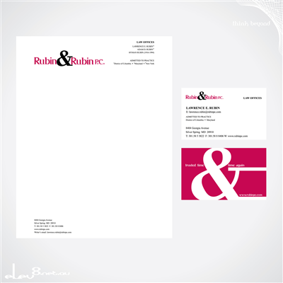 Stationery Design by elev8.net.au for Rubin & Rubin, P.C. | Design #8088