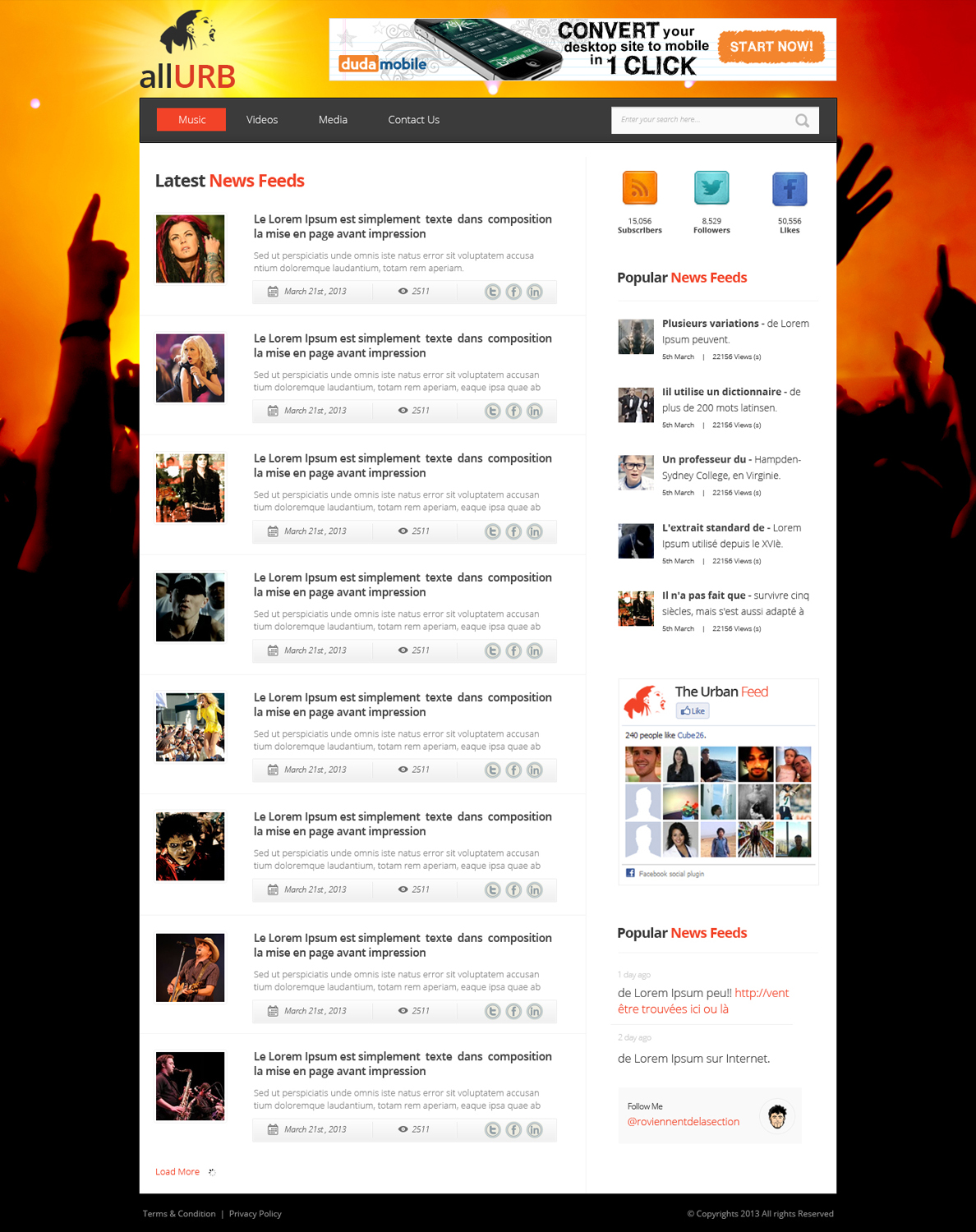 Diseño Web por OM para FCG Media | Diseño #1562397