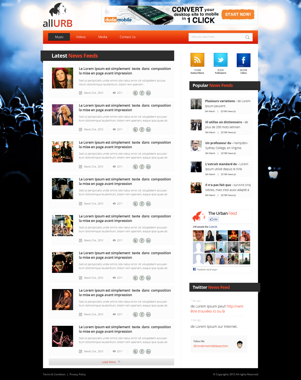 Diseño Web por OM para FCG Media | Diseño #1562399
