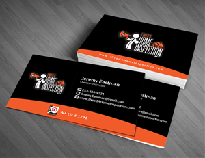Bright, Fun and hard to forget home inspection business card. | Business Card Design by  Artman