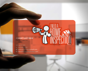 Bright, Fun and hard to forget home inspection business card. | Business Card Design by Stylez Designz