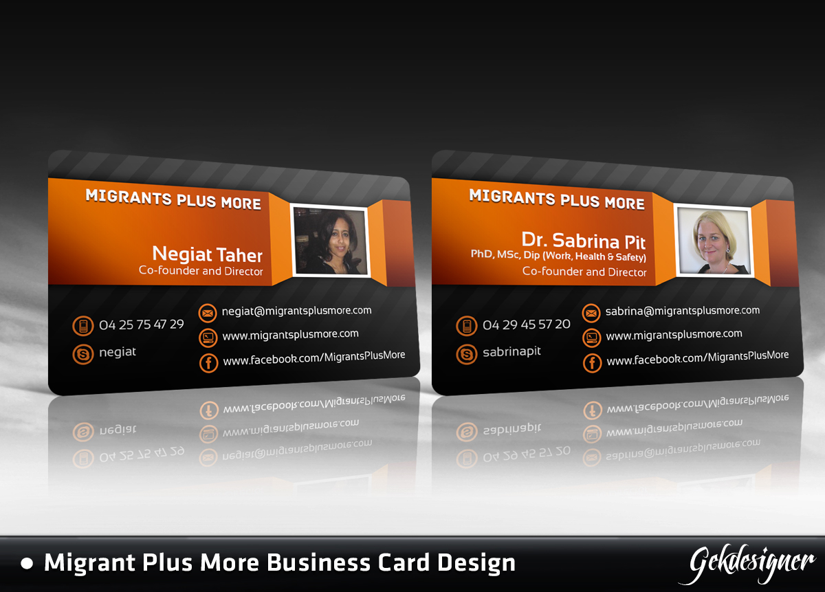 Business Card Design by gekgrfx for this project | Design #1538515