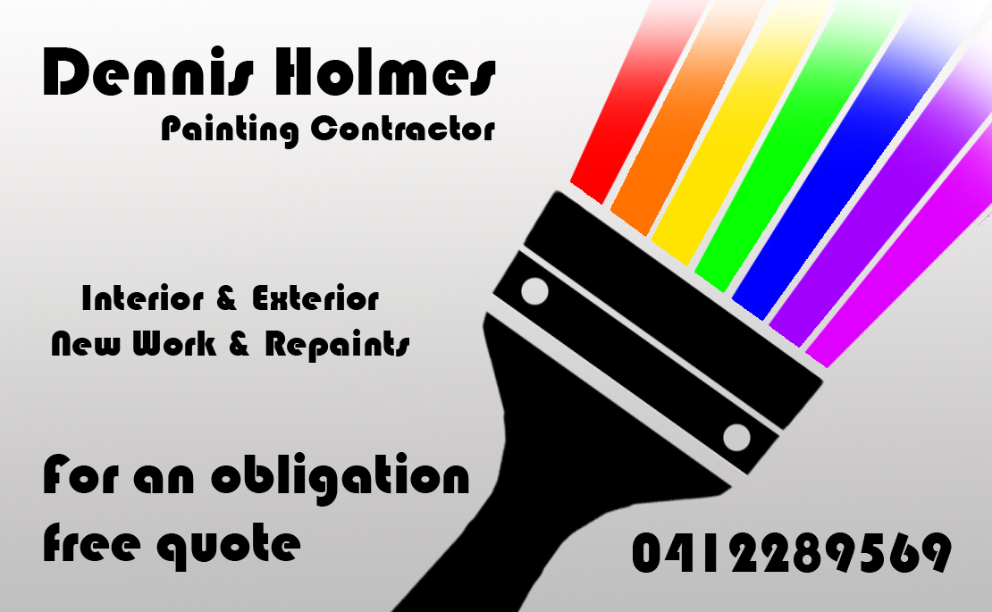 Business Card Design by Kevin C for dbholmes@optusnet.com.au | Design #1536675