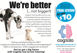 Bright, Bold Sydney Tutoring Business Flyer Advertisment | Diseño de Flyer por the artworks