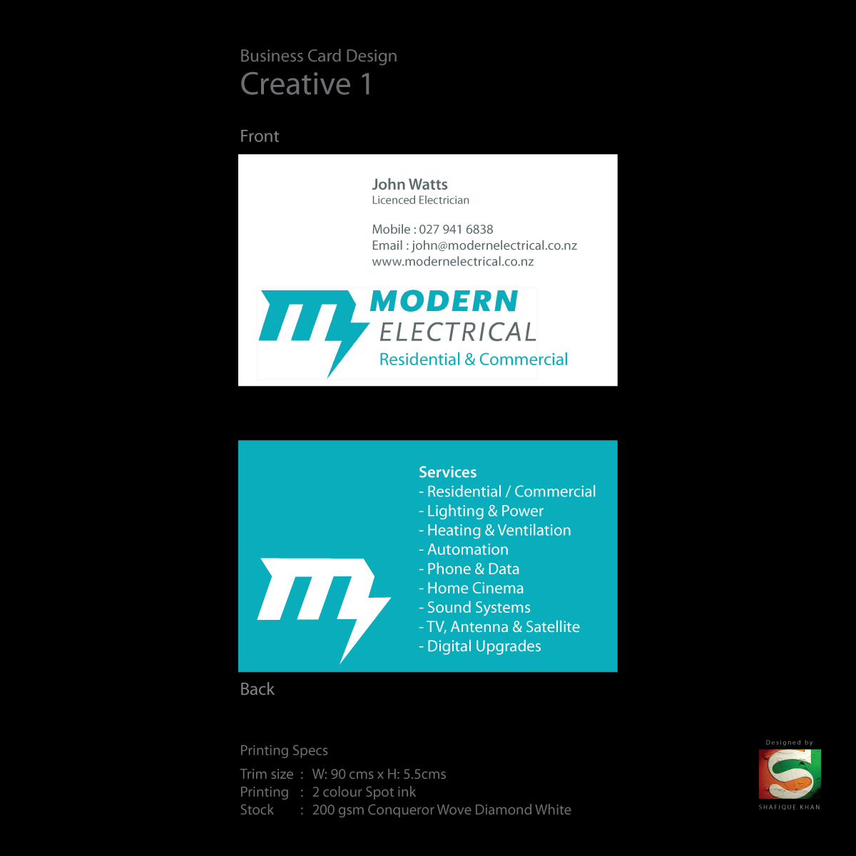Business Card Design by Shafique Khan for Modern Industries Limited | Design #1538844
