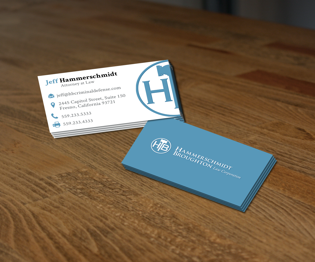 Business Card Design by nreimer for Hammerschmidt Law Corporation | Design #5597686