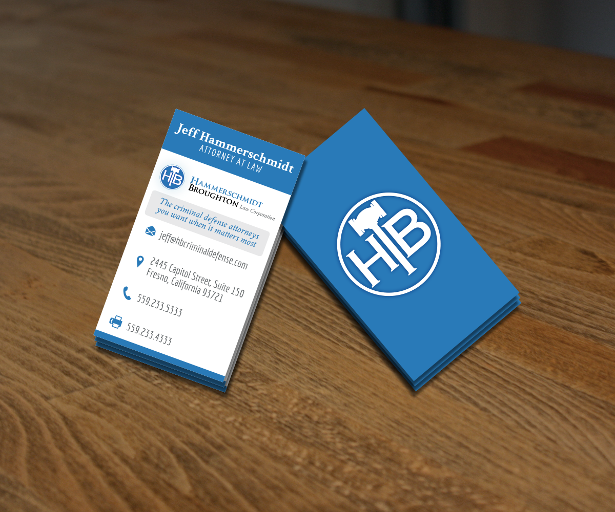 Visitenkarten-Design von nreimer für Hammerschmidt Law Corporation | Design #5605301