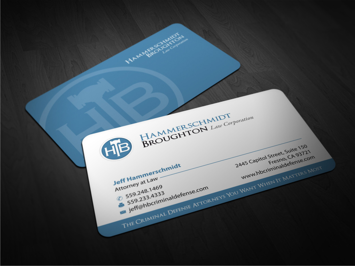 Business Card Design by Atvento Graphics for Hammerschmidt Law Corporation | Design #5599177