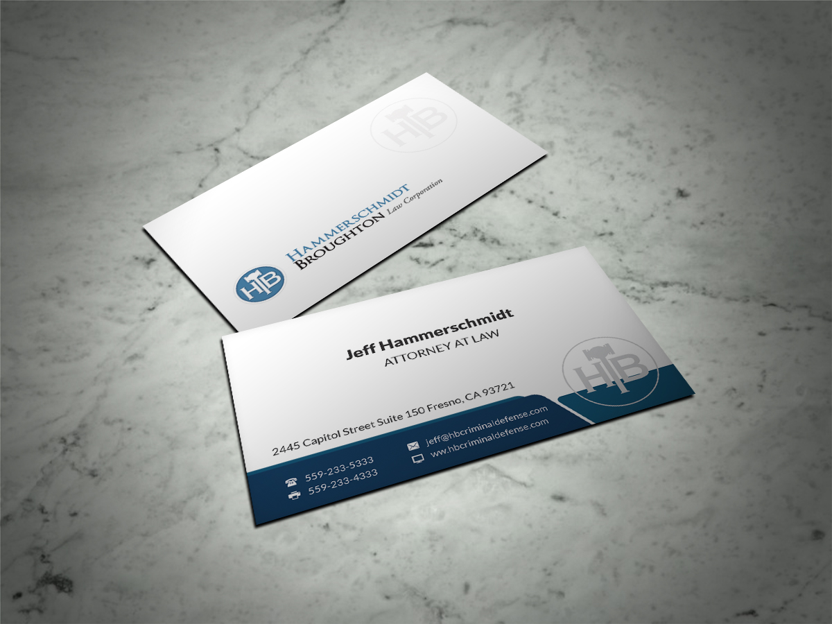 Visitenkarten-Design von Scorpius design für Hammerschmidt Law Corporation | Design #5588825