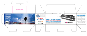 Toner Manufacturer needs colorful US Patriotic toner box design | Design Emballage par JCR