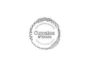 Cupcakes & Shhht Events & Wholesale Raw, Vegan, baked, Gluten Free @CupcakesnShhht Facebook.com/cupcakesandshhht | Logo Design by wonderland