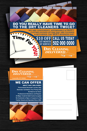 Postcard Design by Maden for Dry Cleaning Delivered | Design #5617886