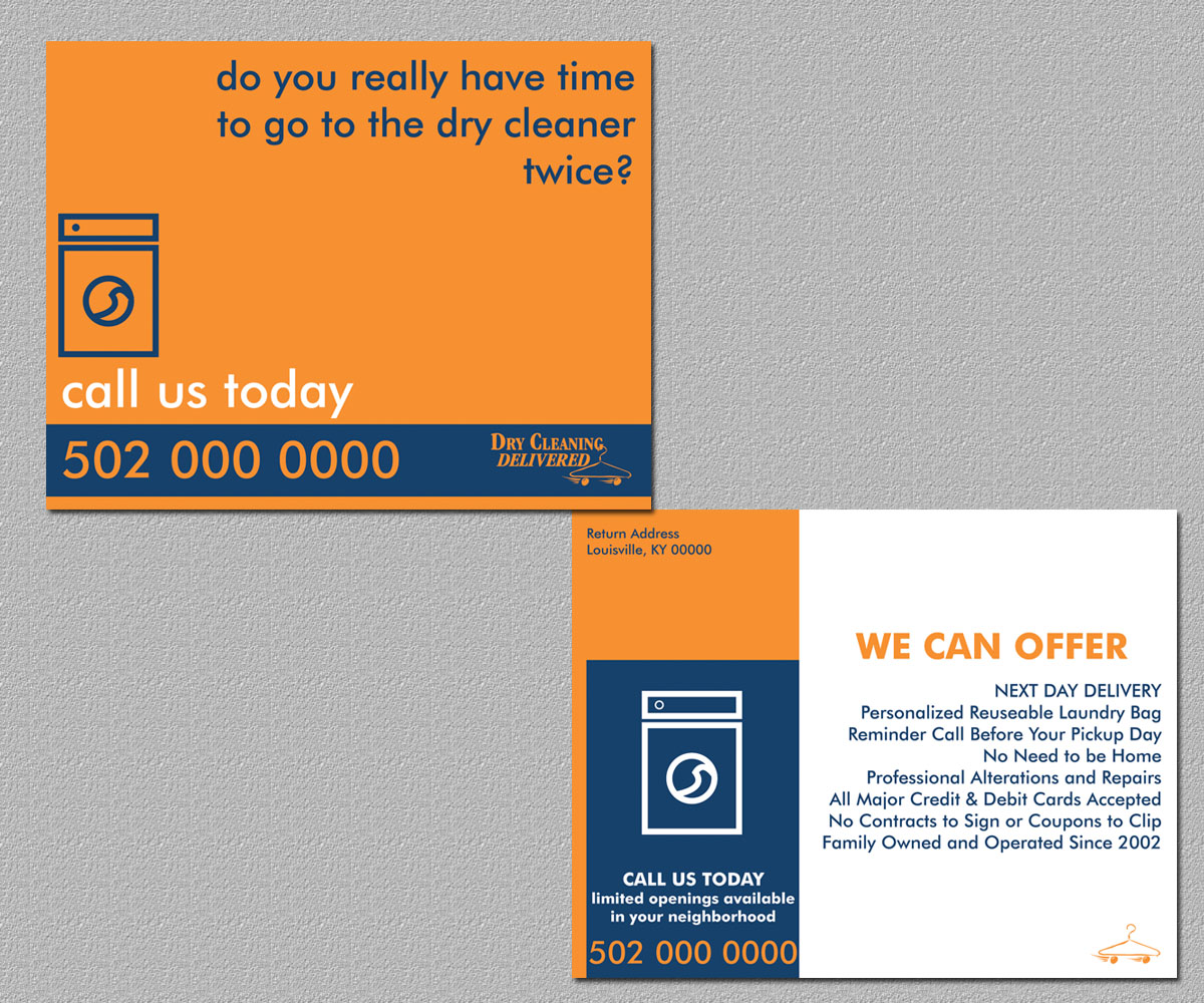 Postcard Design by picksyam for Dry Cleaning Delivered | Design #5624853