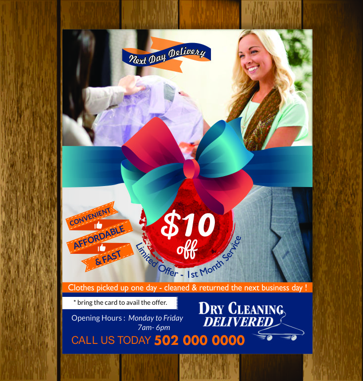 Postkarten-Design von thisisit für Dry Cleaning Delivered | Design #5605732
