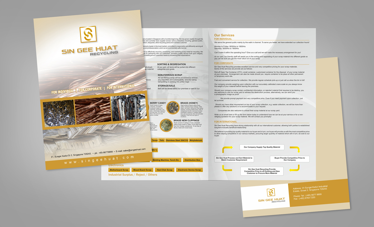Broschüren-Design von Webrays für Sin Gee Huat Recycling | Design #5654515
