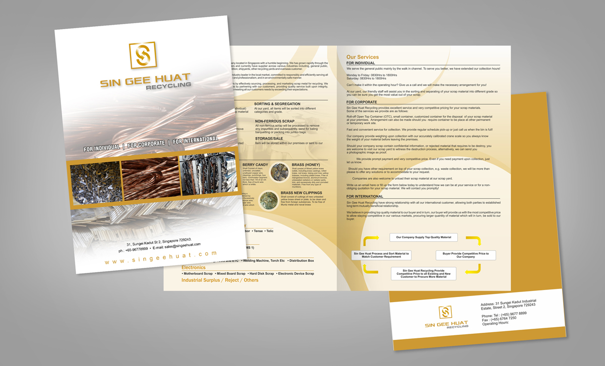 Diseño de Brochure por Webrays para Sin Gee Huat Recycling | Diseño #5654656