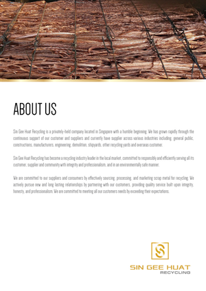 Brochure Design by JCR for Sin Gee Huat Recycling | Design: #5628290
