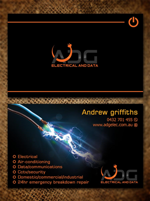 electrical contractor business card for professional modern company | Business Card Design by Sandaruwan