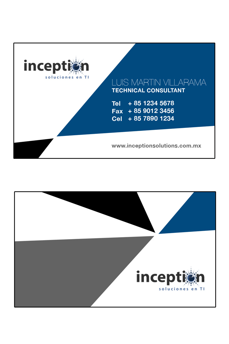 Business Card Design by AL Design for Inception Solutions | Design #1546701