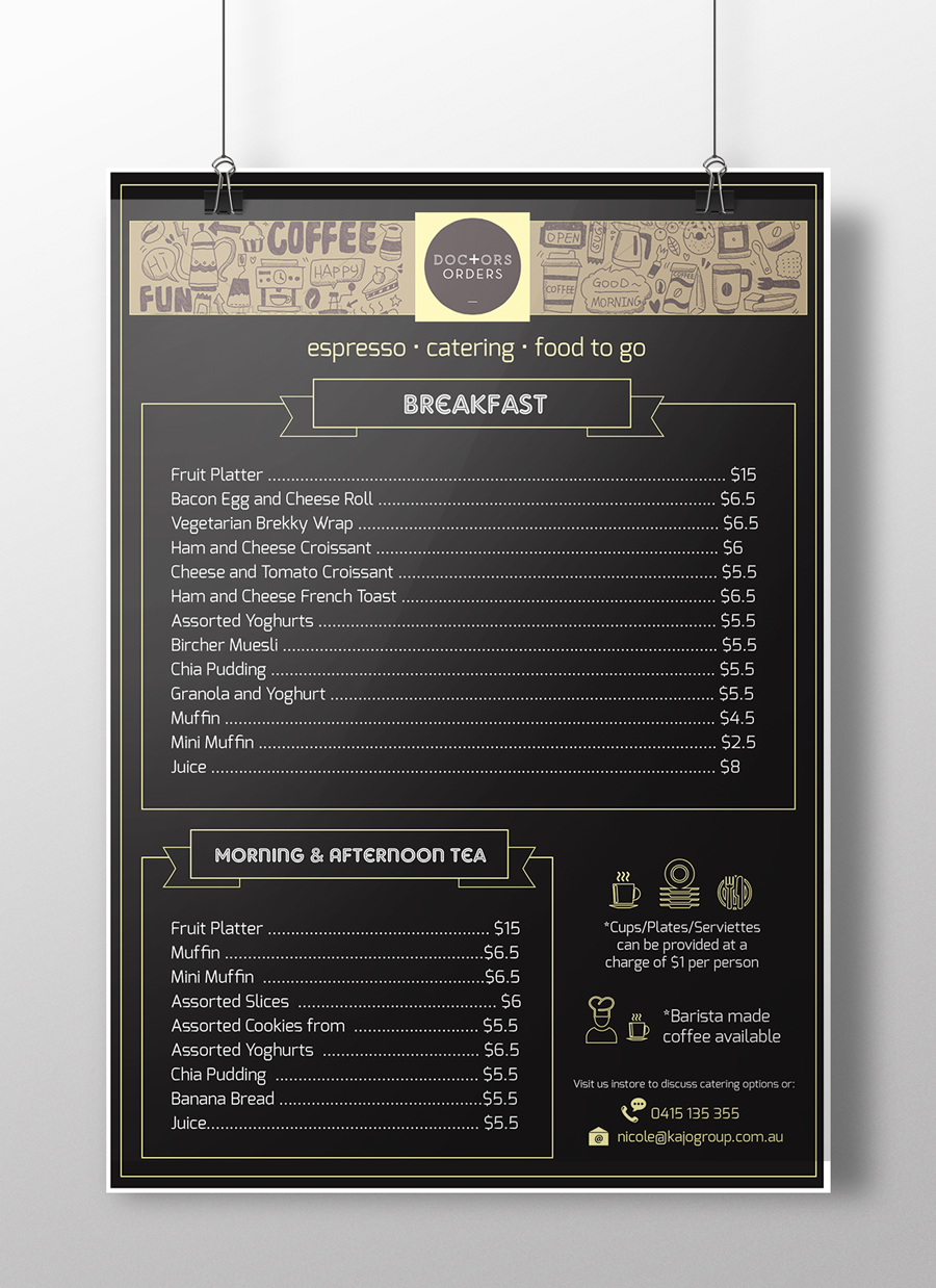 catering menu design