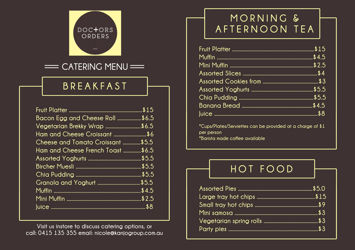 Menu Design by midorichan for this project | Design #5590899