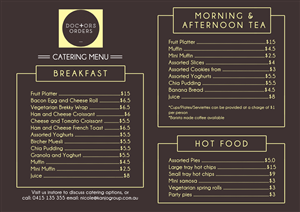 Menu Design by midorichan for this project | Design #5590899