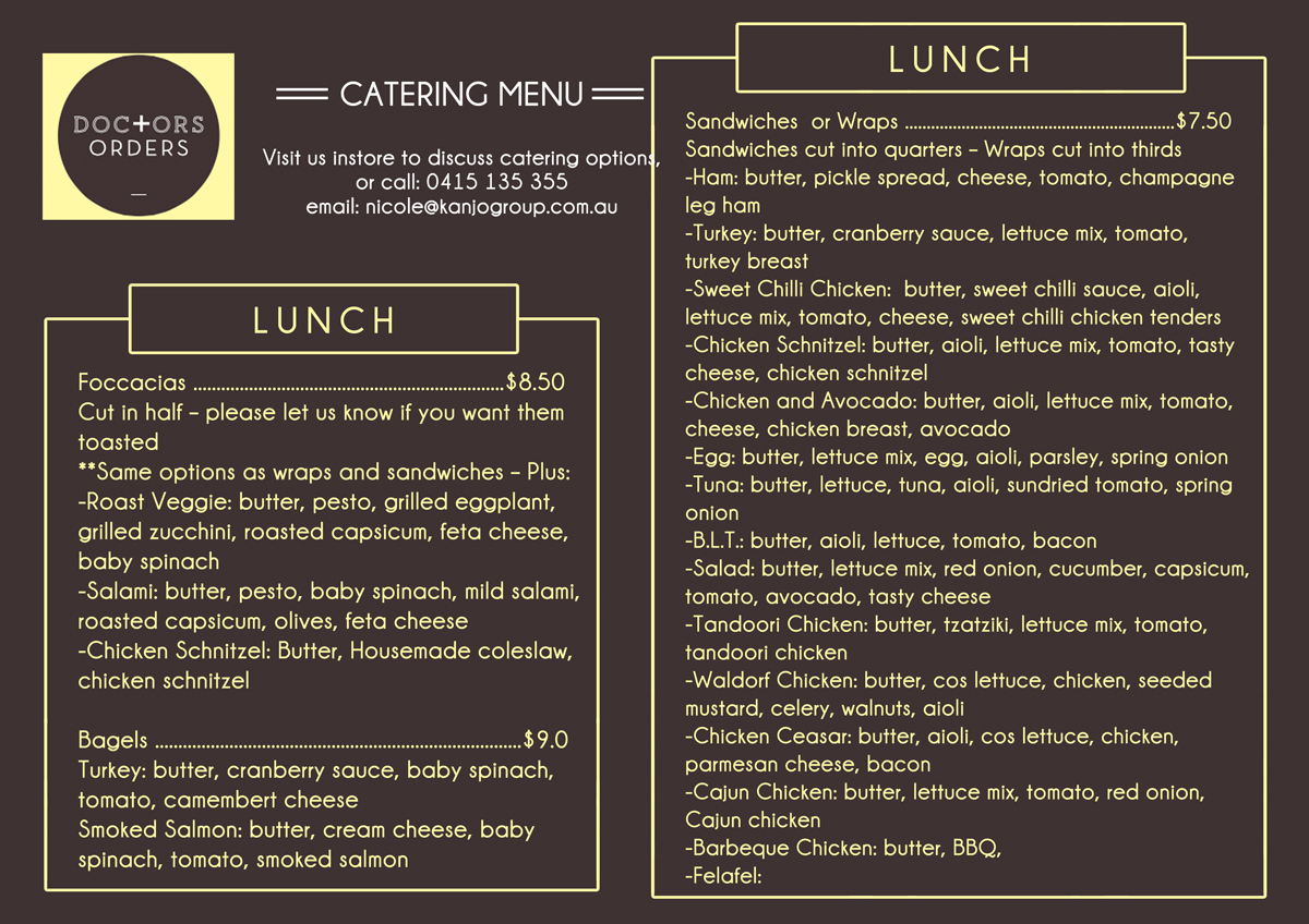 Menu Design by midorichan for this project | Design #5590916