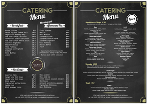 catering menu design