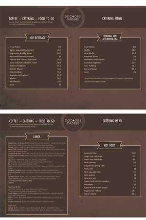 Menu Design by roopaljain for this project | Design #5598608