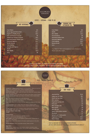 Menu Design by roopaljain for this project | Design: #5607988