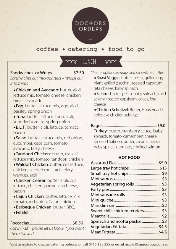 Menu Design by Alex Ciobanu for this project | Design #5600869