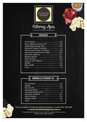 Menu Design by socreation
