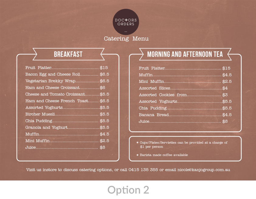 Menu Design by TeamSoft for this project | Design #5596852