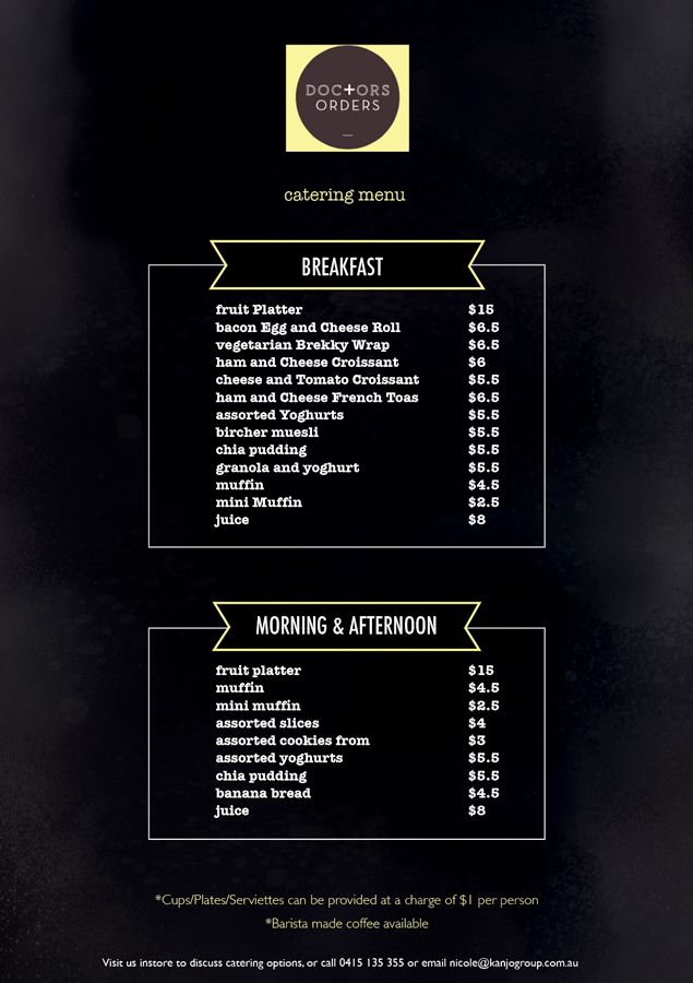 Menu Design by JK for this project | Design #5596969