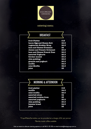 Menu Design by JK for this project | Design: #5596969
