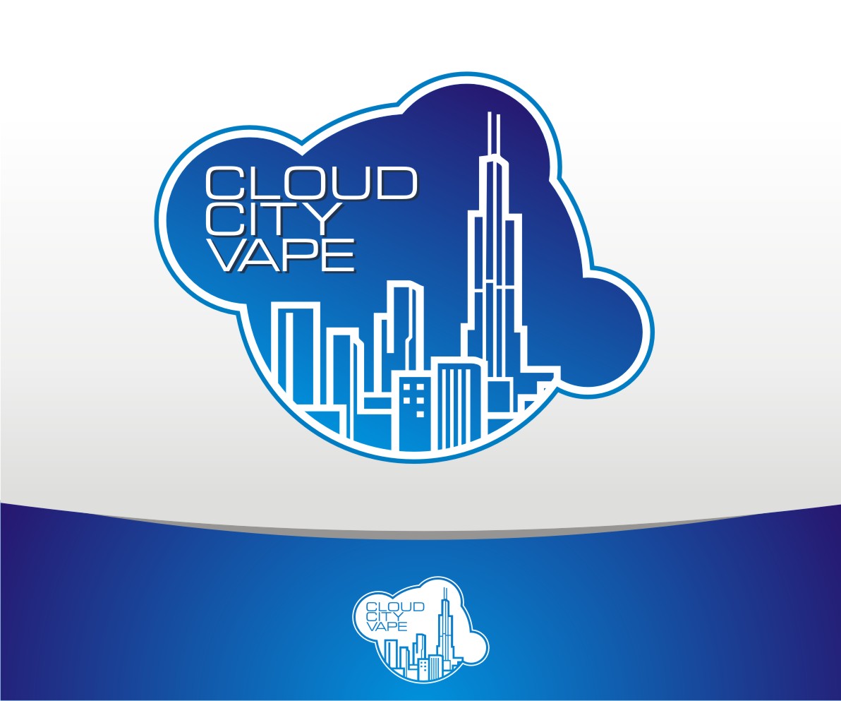 bold modern cigarette logo design for cloud city vape not