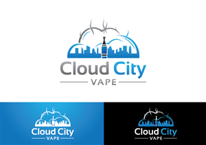 bold modern cigarette logo design for cloud city vape not