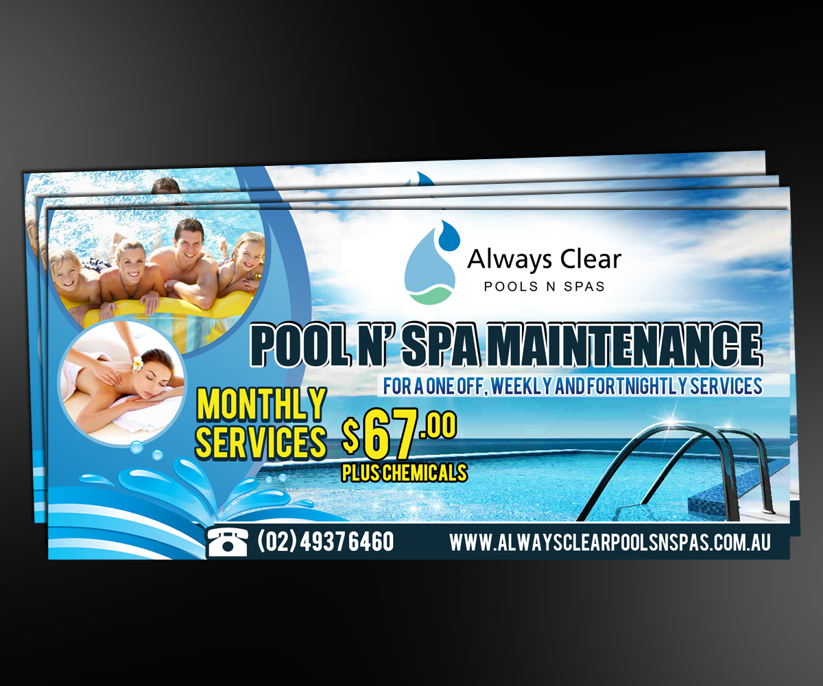 Flyer Design by MDesigns ™ for always clear pools n spas | Design #5629317