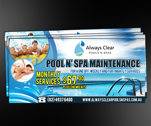 Flyer Design by MDesigns ™ for always clear pools n spas | Design: #5629317