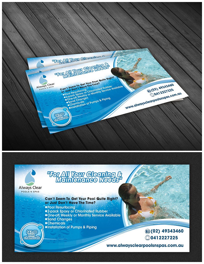 Flyer-Design von yganess für always clear pools n spas | Design #5596131