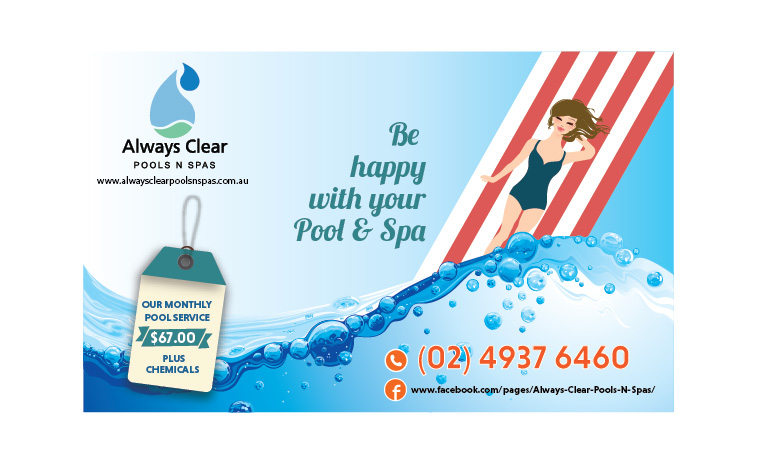 Flyer Design by Subhamay Basu for always clear pools n spas | Design #5615889