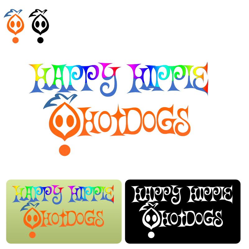 Design de Logo par JohnM. pour Happy Hippie Hotdogs / Happy Jacks Food Co.  | Design #290647