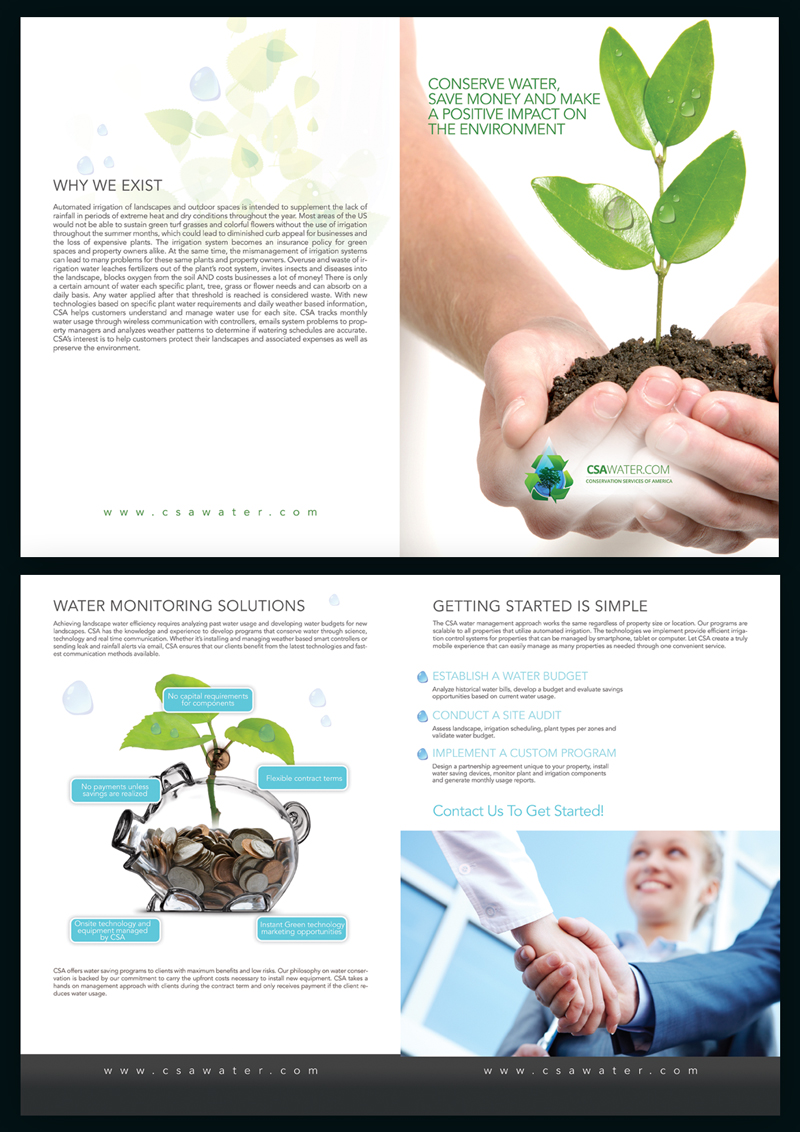 Brochure Design by katrina for Conservation Services of America | Design: #1557339