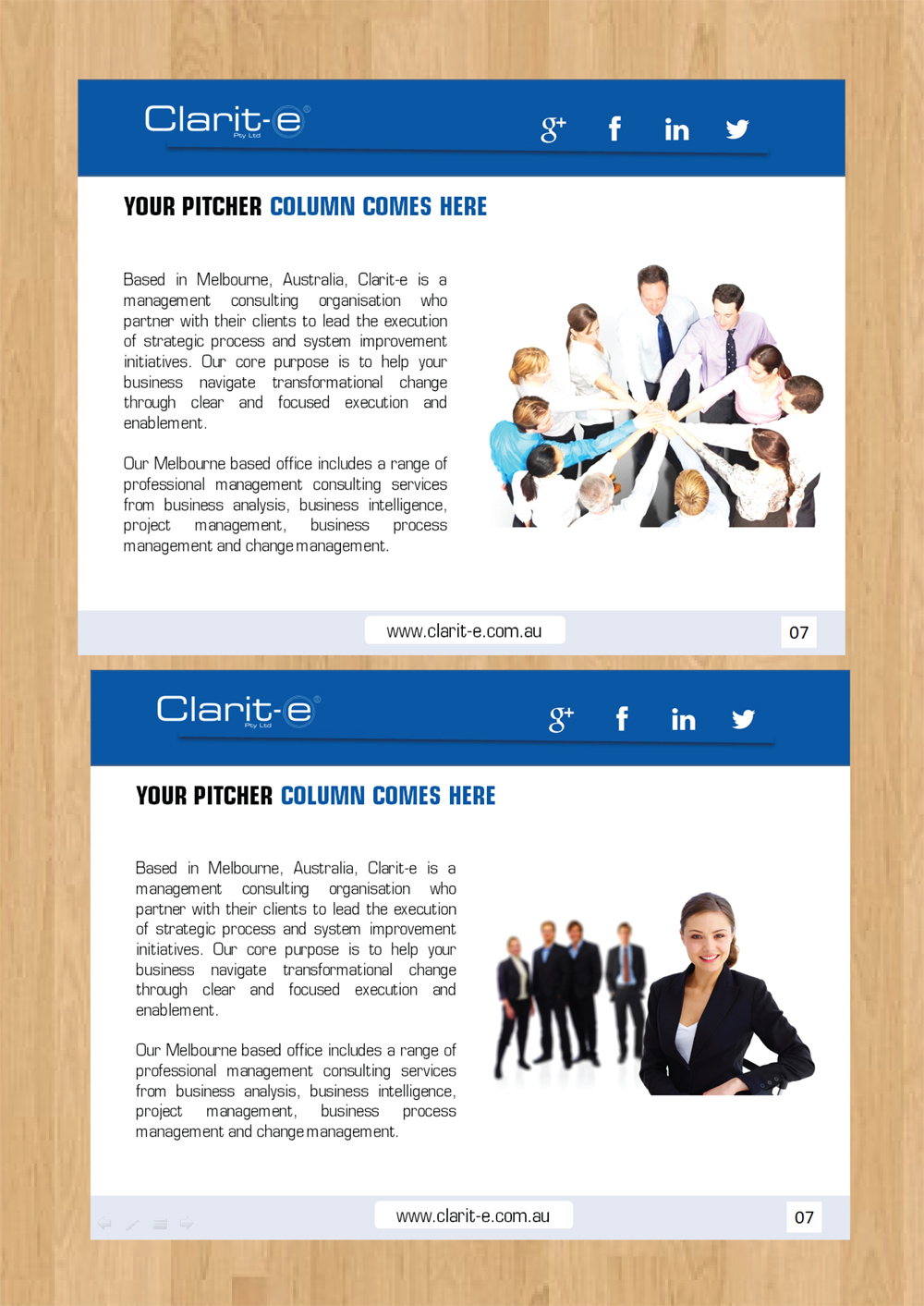 PowerPoint Design by rkailas for Clarit-e Pty Ltd | Design #5631529